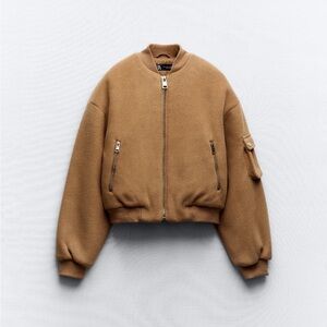 NWOT ZARA Cropped Bomber Jacket